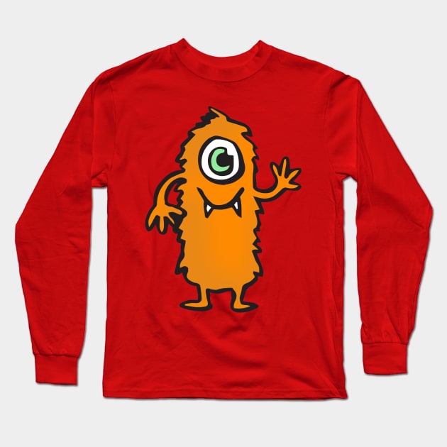 Furry friendly monster Long Sleeve T-Shirt by amandachenlee